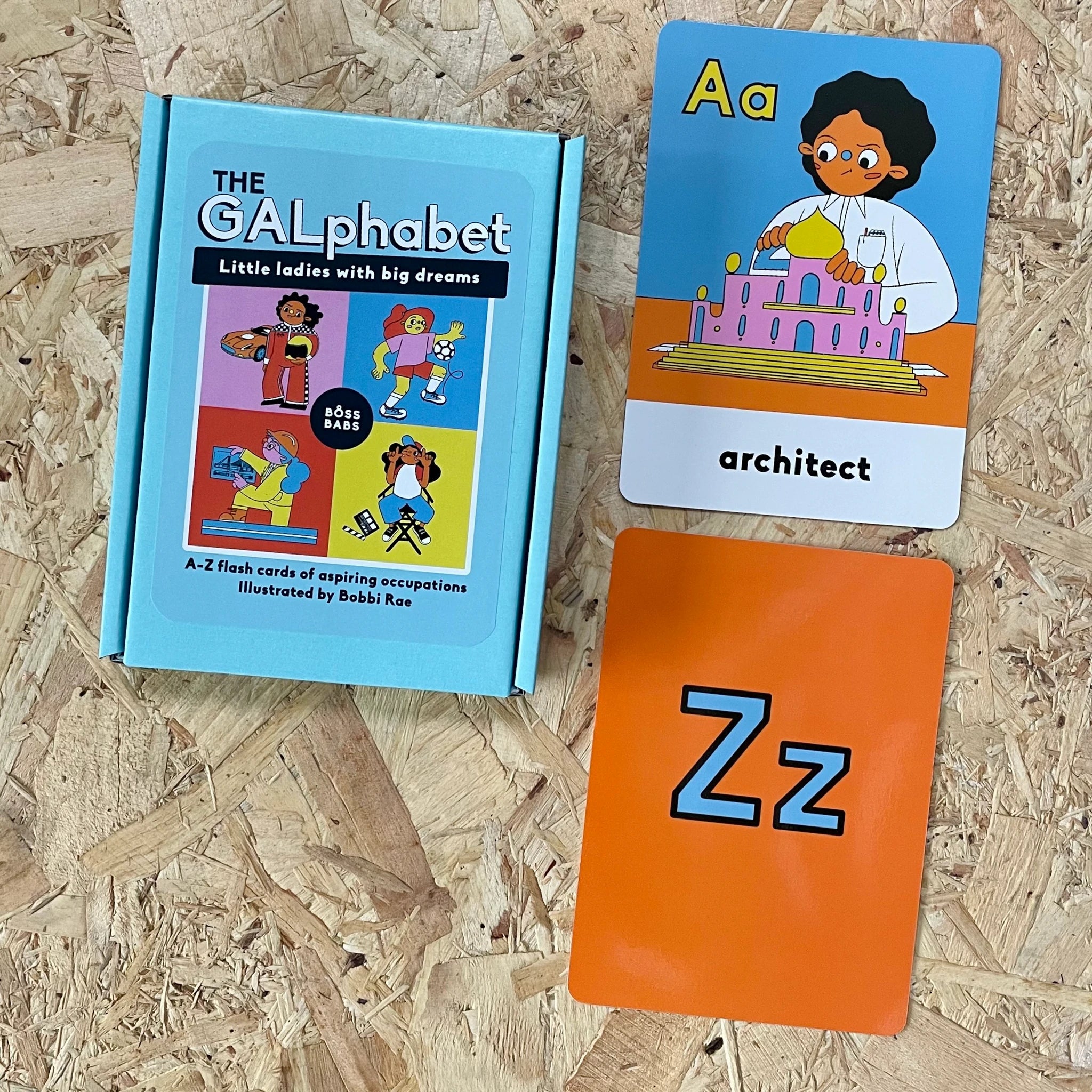 Boss Babs The GALphabet - Flash Cards by Boss Babs - Learning Bugs UK