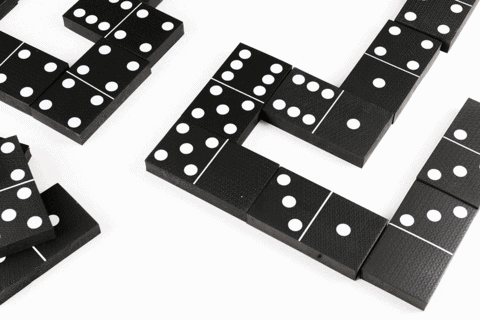 Jumbo Black & White Dominoes by Traditional Garden Games - Learning Bugs UK