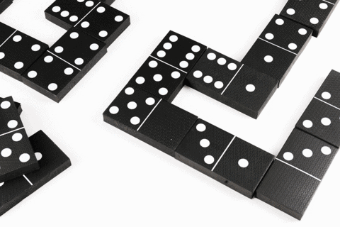 Jumbo Black and White Domino Set