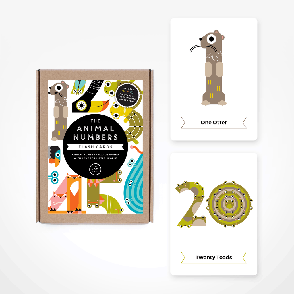 Animal Number Flashcards by The Jam Tart - Learning Bugs UK