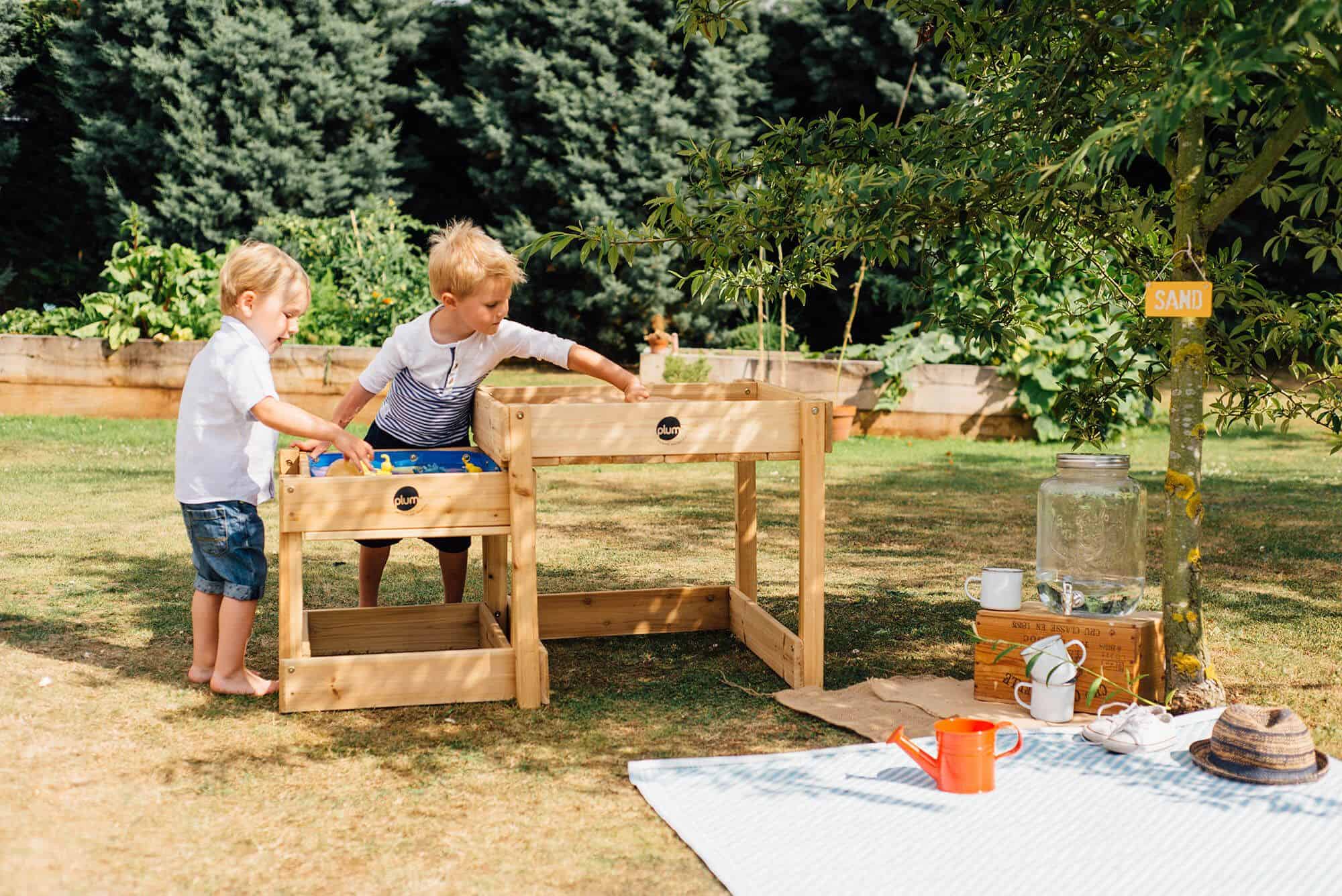 Plum Wooden Sandy Bay Sand and Water Table by Plum Play - Learning Bugs UK