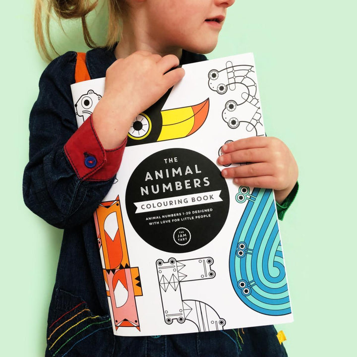 Animal Numbers Colouring Book