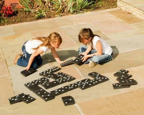 Jumbo Black & White Dominoes by Traditional Garden Games - Learning Bugs UK