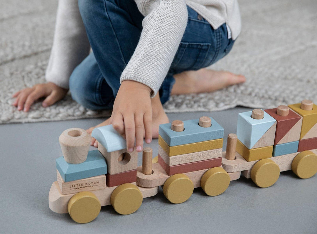 Little Dutch Stacking Train Rainbow Pure & Nature