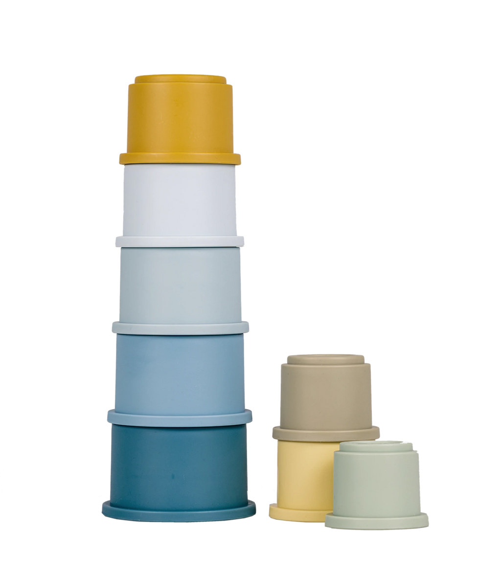 Little Dutch Stacking Cups Blue by Learning Bugs - Learning Bugs UK