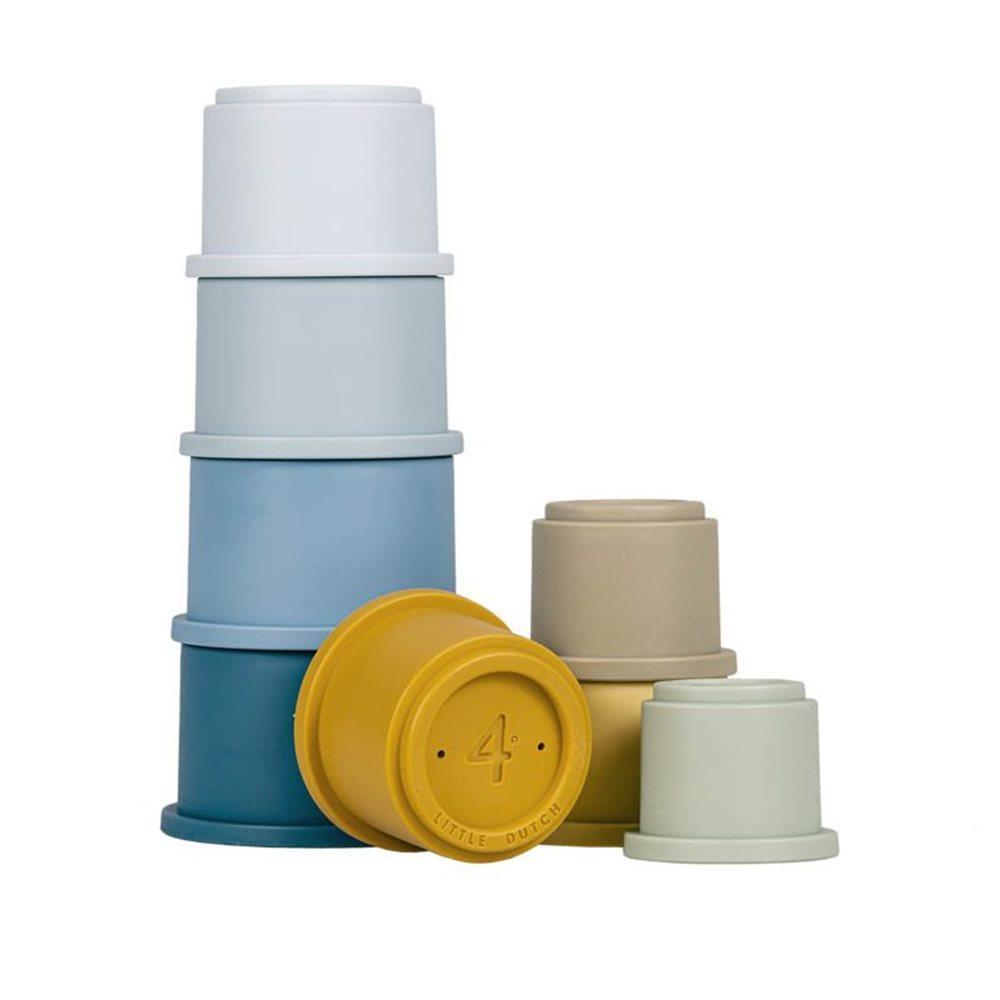 Little Dutch Stacking Cups Blue by Learning Bugs - Learning Bugs UK