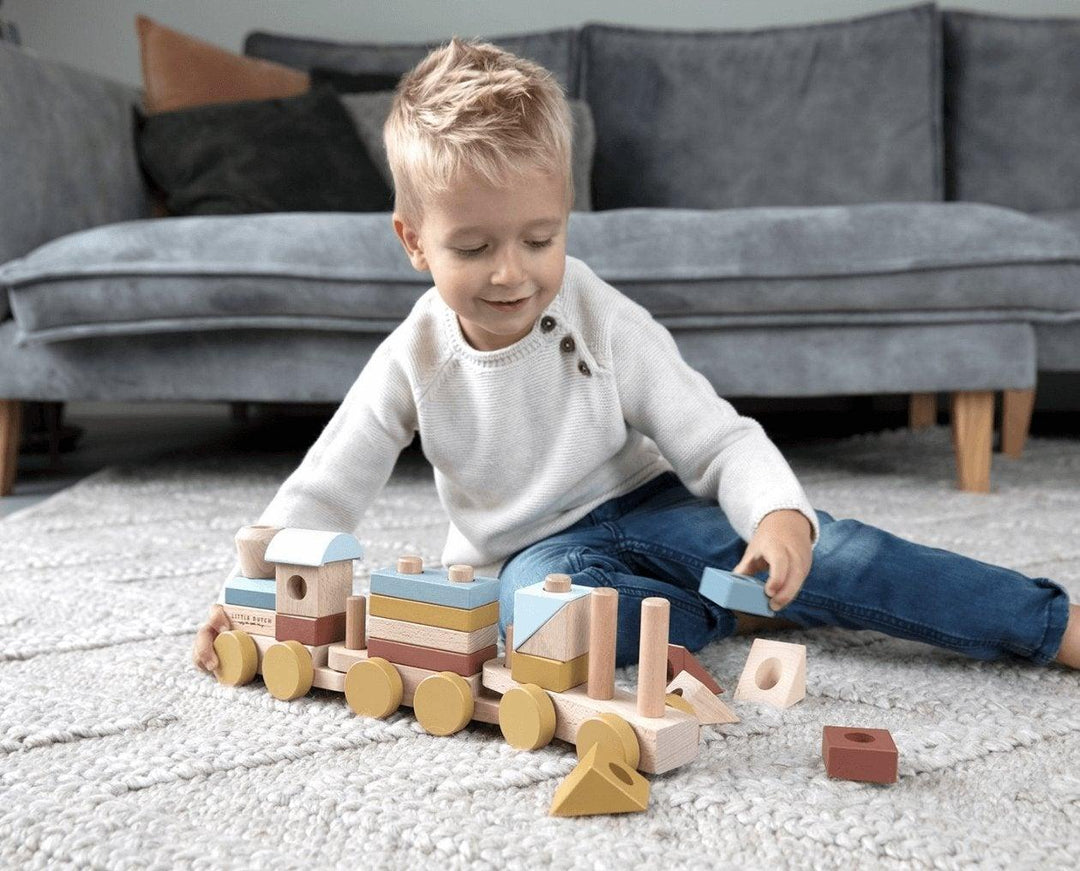 Little Dutch Stacking Train Rainbow Pure & Nature