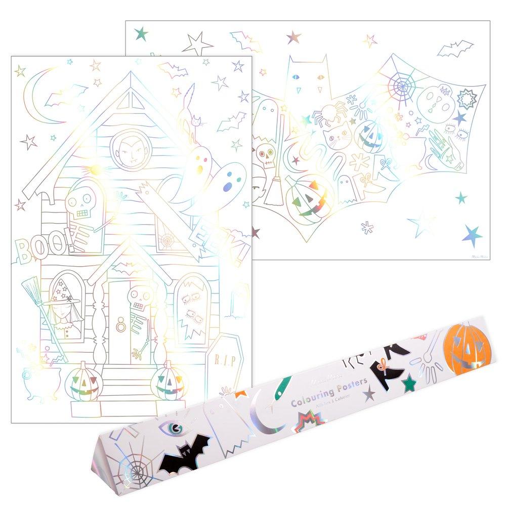 Buy Meri Meri Halloween Colouring Posters | for kids by Learning Bugs UK