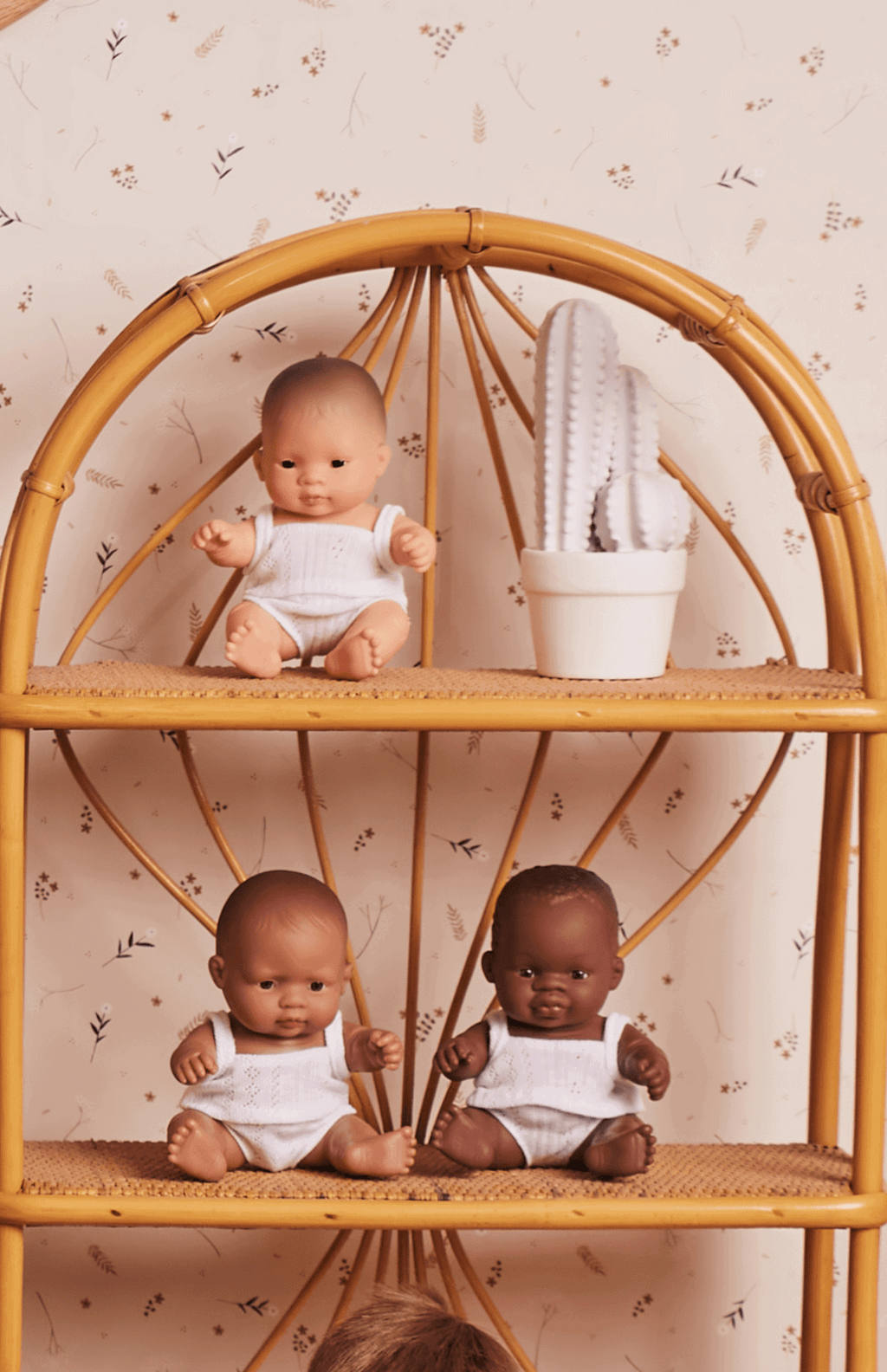 Miniland Anatomically Correct Baby Doll - Asian & Black, Girl or Boy (21 cm) by Miniland - Learning Bugs UK