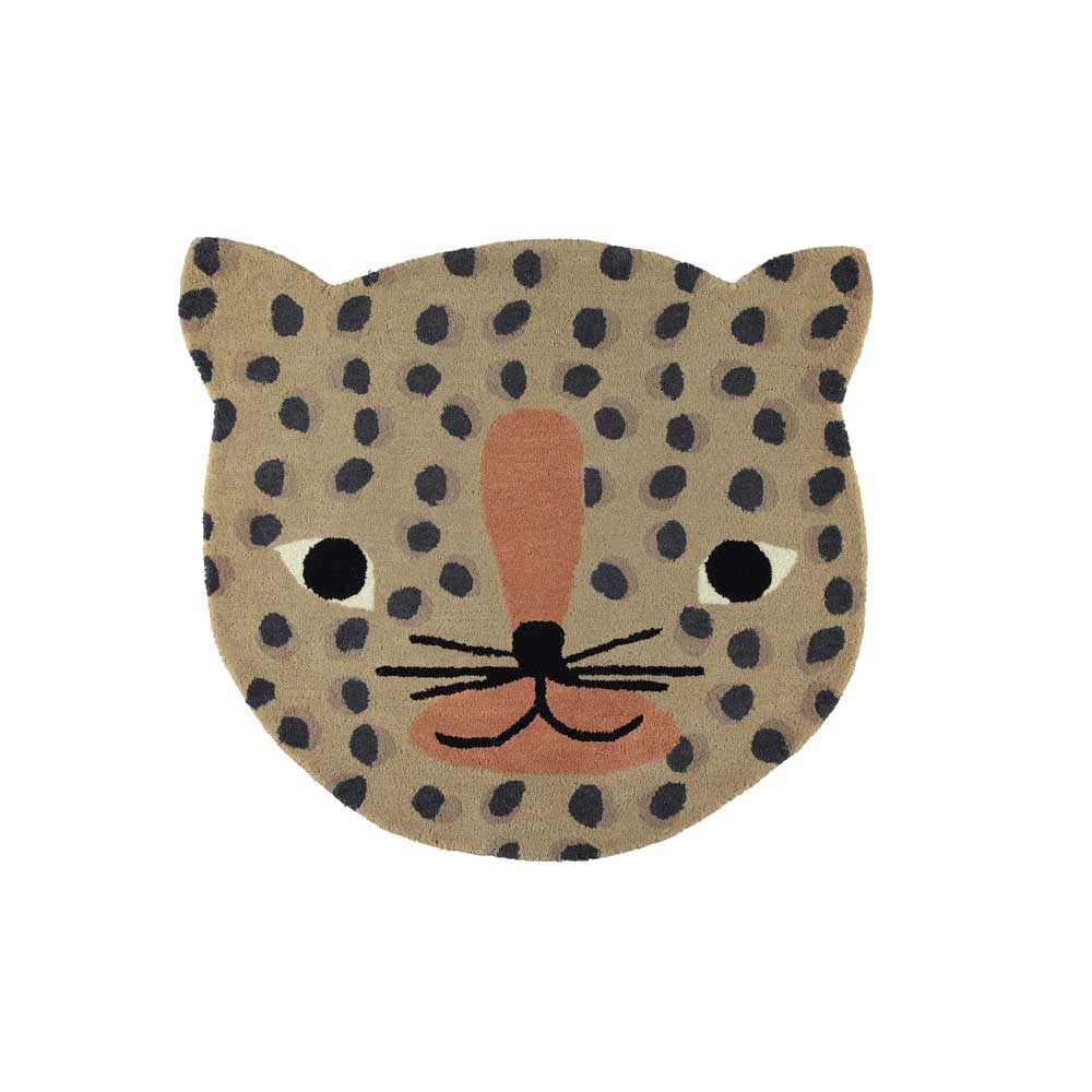 Buy Oyoy Leopard Rug - Camel | for kids by Learning Bugs UK