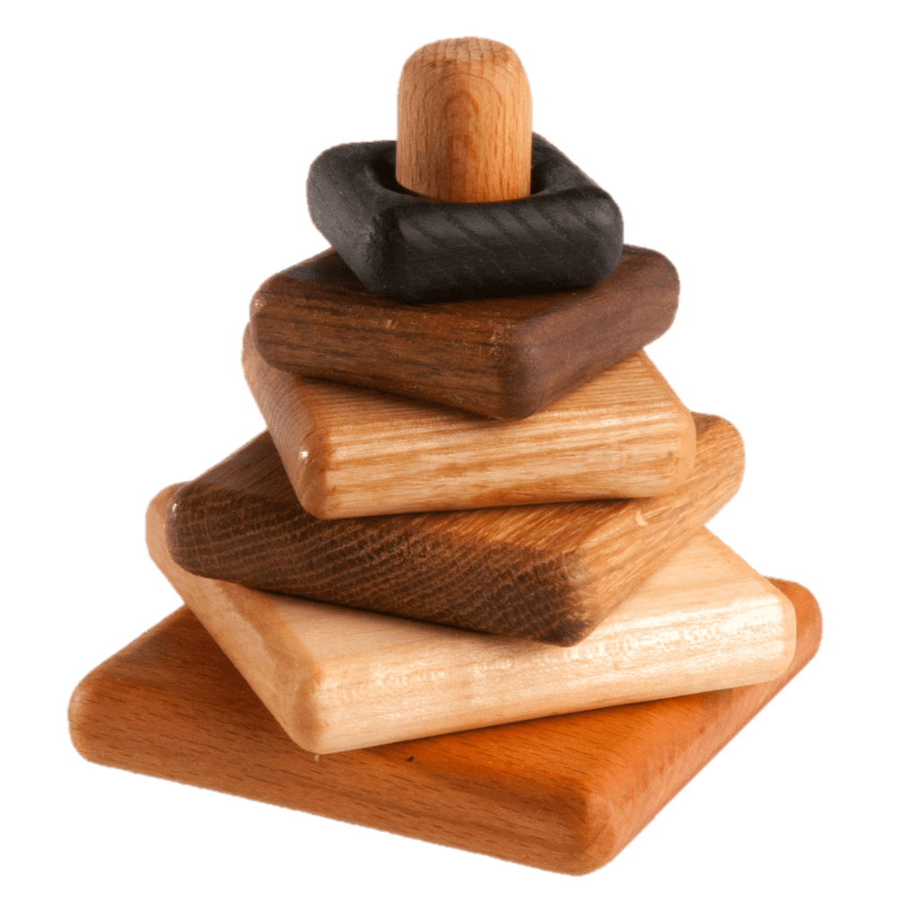 Buy Square Wooden Stacking Toy | for kids by Learning Bugs UK