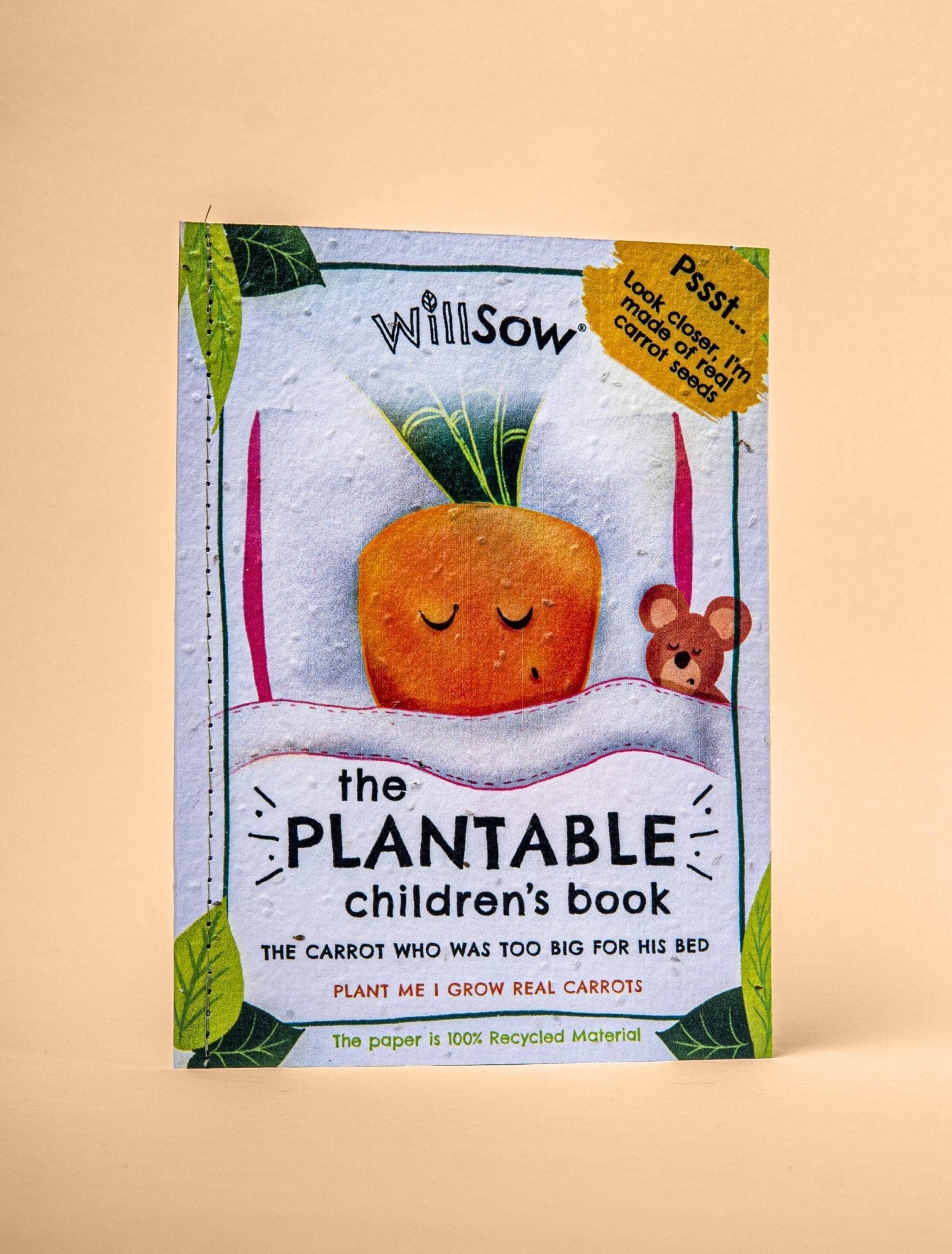 Willsow Children's Plantable Book – Eco Storybook with Real Carrot Seeds