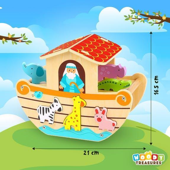 Woody Treasures Wooden Noahs Ark by Woody Treasures - Learning Bugs UK