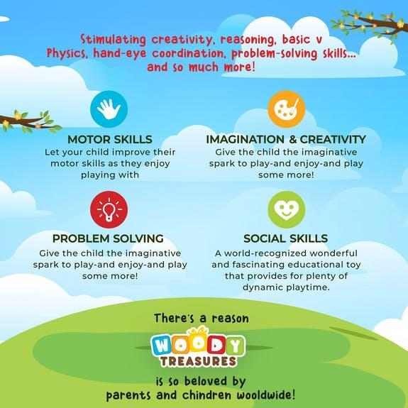 Woody Treasures Wooden Noahs Ark by Woody Treasures - Learning Bugs UK